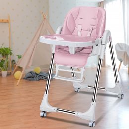 Дитячий стільчик крісло-шезлонг для годування 2в1 IBS-330 Рожевий (SD)