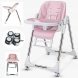 Детский стульчик кресло-шезлонг для кормления 2в1 IBS-330 Розовый (SD)