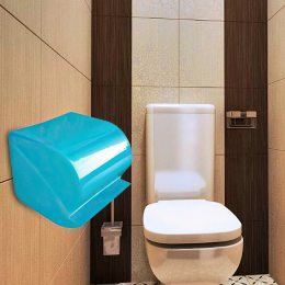 Держатель для туалетной бумаги МТМ голубой/DRK