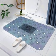 Квадратный нескользящий силиконовый коврик для душа Massage Mat Голубой