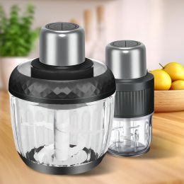 Электрический измельчитель блендер-чоппер для кухни с пластиковой чашей DSP KM4072 0,3л (239)