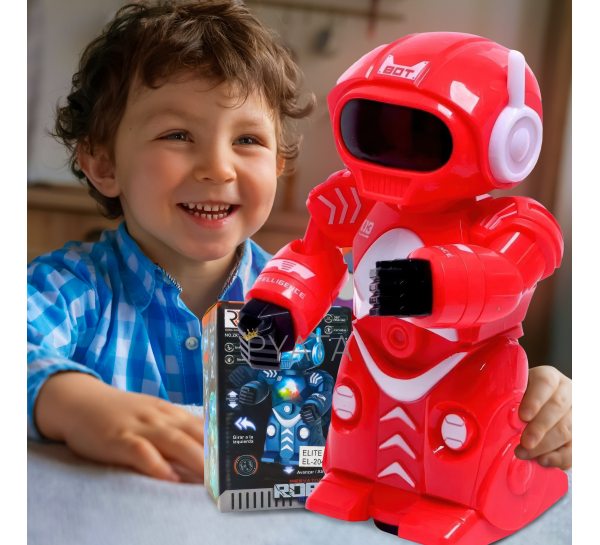 Інтерактивна іграшка робот зі світловими та звуковими ефектами на батарейках EL-2048 Червоний (B)