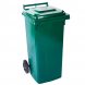 Мусорный контейнер для бытового мусора на колесиках с крышкой Алеана 120л Зеленый (DRK)