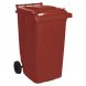 Сміттєвий контейнер для побутового сміття на коліщатках з кришкою Алеана 120л Коричневий (DRK)