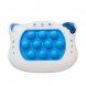 Детская портативная развивающая игрушка-антистресс поп ит 4 режима с подсветкой Quick Push Puzzle Game Fast 229A Голубая