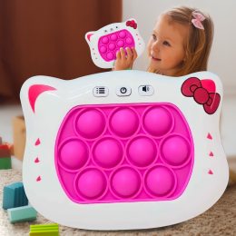 Дитяча портативна розвиваюча іграшка-антистрес попит 4 режими з підсвічуванням Quick Push Puzzle Game Fast №229A Рожевий