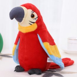 Мягкая Игрушка Повторюшка-попугай интерактивная игрушка Красная