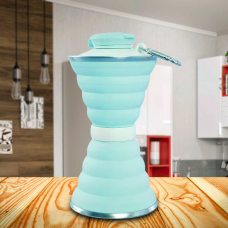 Силиконовая бутылка складная folding travel water cup 9588 бирюза/205