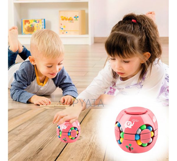 Игрушка головоломка антистресс Puzzle Ball Magic Spinner Cube 633-117M Розовый/245