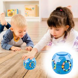 Іграшка головоломка антистрес Puzzle Ball Magic Spinner Cube 633-117M Синiй/245