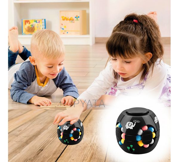 Игрушка головоломка антистресс Puzzle Ball Magic Spinner Cube 633-117M Черный/245