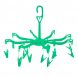 Вешалка-вертушка на прищепках 20шт для вещей и аксессуаров "Зонтик" Зеленый (2747)