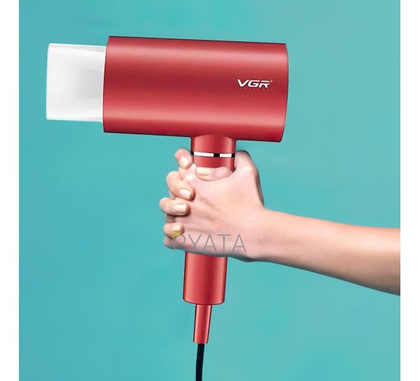 Портативный фен VGR V 431 для укладки волос, 1800 Вт, красный/211