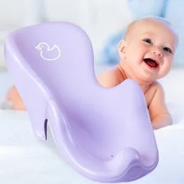 Дитяча антиковзна гірка для купання у ванну Tega Baby "Каченя" Бузковий (DK-003-133) (SB)