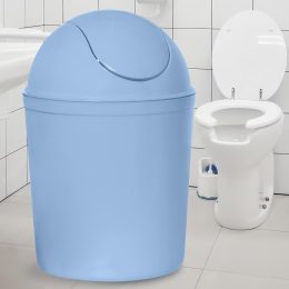 Пластикове відро для сміття з поворотною кришкою Польща 10л Блакитне (DRK)
