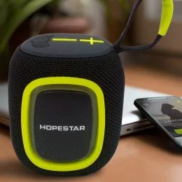Безпровідна портативна вологозахисна bluetooth колонка з підсвічуванням Hopestar P66 Чорний (239)