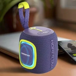 Безпровідна портативна вологозахисна bluetooth колонка з підсвічуванням Hopestar P66 Фіолетовий (239)