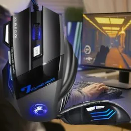 Ігрова тиха провідна мишка з rgb підсвічуванням та додатковими клавішами 5500 dpi Imice x7 RGB (239)