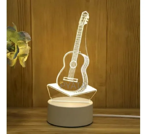 Настольный 3д светильник 3D Desk Lamp Гитара (205)