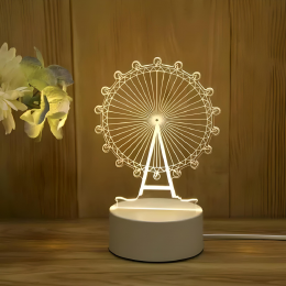 Настольный 3д светильник 3D Desk Lamp Колесо обозрения (205)