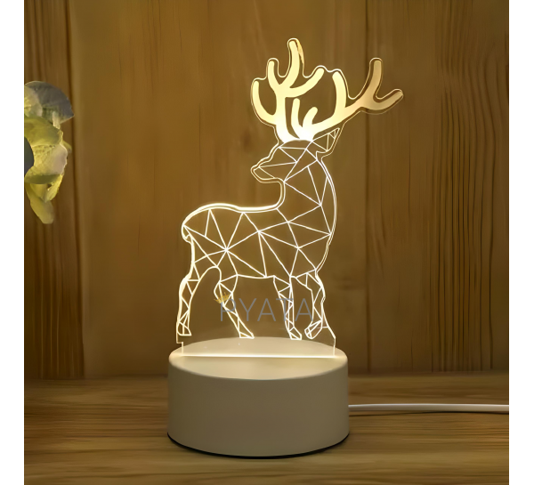 Настільний 3д світильник 3D Desk Lamp Олень (205)
