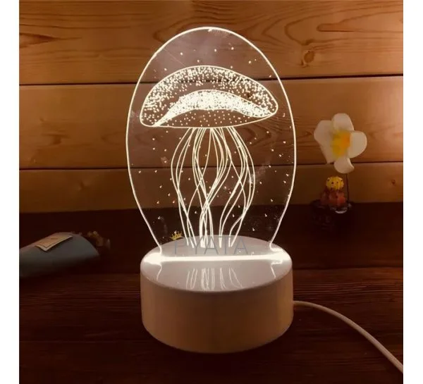 Настільний 3д світильник 3D Desk Lamp Медуза (205)