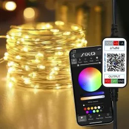 Світлодіодна струнна RGB гірлянда керування через програму EL-3 3 метри 30LED