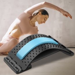 Массажер-тренажер мостик для растяжки спины и позвоночника Back Magic Голубой