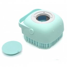 Силиконовая щетка для животных с резервуаром для шампуня‌ silicone massage bath brush