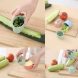 Ручний ніж-овочечистка для овочів та фруктів з контейнером 7x6x5см Double-Sided Peeler With Storage Box Зелений