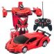 Дитяча іграшка радіокерована машинка-трансформер 2в1 Lamborgini Robot Car Size 1:18 Червоний (HA-120)