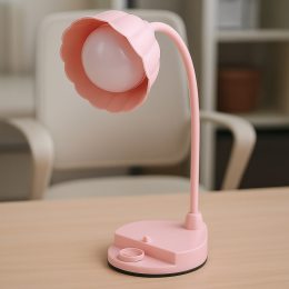 Настільна акумуляторна лампа Sensor Table Lamp "Квіточка" LD3060B Рожевий (HA-33)