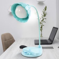 Настільна акумуляторна лампа Sensor Table Lamp "Квіточка" LD3060B Блакитний (HA-33)