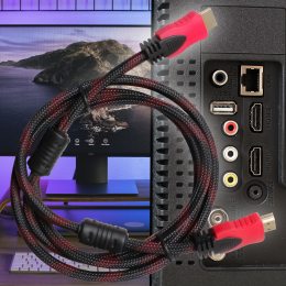 Кабель-шнур з посиленою обмоткою та фільтрами провід для монітора та телевізора HDMI-HDMI 15м (206)