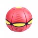Складний ігровий м'яч-трансформер, що світиться, для фрісбі та активних ігор Flat Ball Disc Червоний