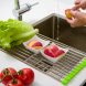 Кухонна складна сушарка для посуду на раковину KitchenWare EasyDry 37х22 см Зелена (HA-359)