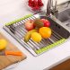 Кухонна складна сушарка для посуду на раковину KitchenWare EasyDry 37х22 см Зелена (HA-359)