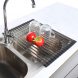 Кухонна складна сушарка для посуду на раковину KitchenWare EasyDry 37х22 см Чорна (HA-359)