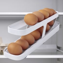 Пластиковый двухъярусный контейнер-лоток органайзер для яиц (259)