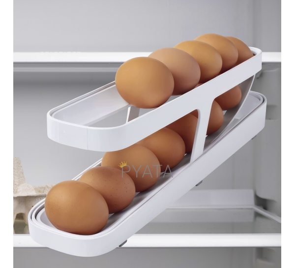 Пластиковий двоярусний контейнер-лоток органайзер для яєць (259)