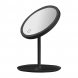 Настольное зеркало настольное с  LED подсветкой для макияжа круглое Черное