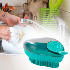 Мочалка с Емкостью для моющего BATH BRUSH LY-319 Бирюзовая/205