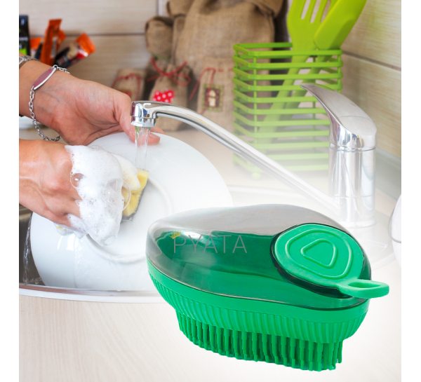 Мочалка с Емкостью для моющего BATH BRUSH LY-319 Зеленый/205