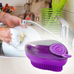 Мочалка с Емкостью для моющего BATH BRUSH LY-319 Фиолетовый/205