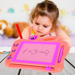 Детская магнитная доска для рисования, 30*21,5*2 см Розово-фиолетовая/IGR24