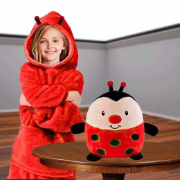 Плед толстовка детская huggle pets hoodie Красная коровка