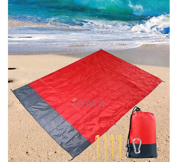 Пляжна підстилка AND138 Розмір 150*140 анти-пісок червоний/205