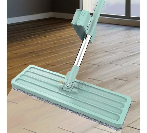 Швабра с отжимом Spin Mop 360 с микрофиброй (Flat Mop|Elegant Life) Бирюзовая