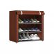 Полиця для взуття Shoe Rack and Wardrobe B-4 60х30х72 см Коричнева (3 полиці, 9 пар взуття)
