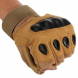 Безпальні захисні рукавички без пальців Коричневі L